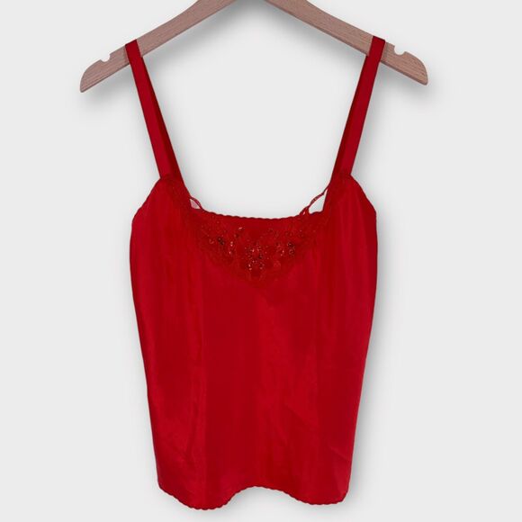 Vintage Chic by H.I.S. Red Satin Camisole S-M - Picture 9 of 9